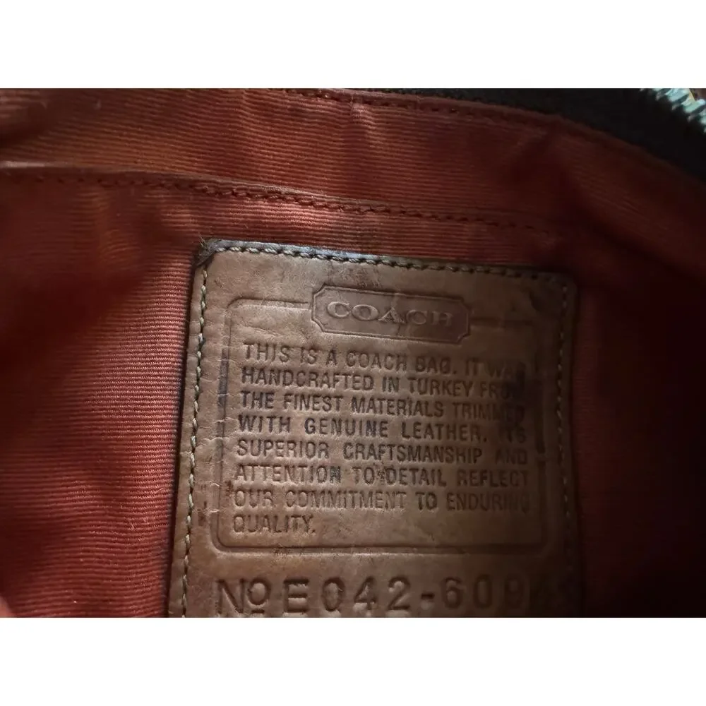 Coach 100% Leather Hampton Demi Logo Handbag ~ Darling - Picture 4 of 5